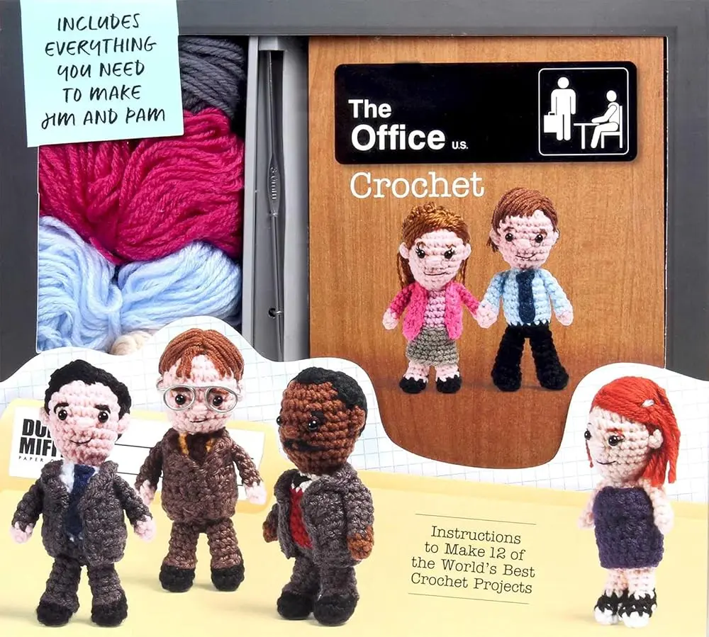 The Office Themed Crochet Set - All-Inclusive, Beginner-Friendly DIY Kit for Toys & Hobbies Enthusiasts