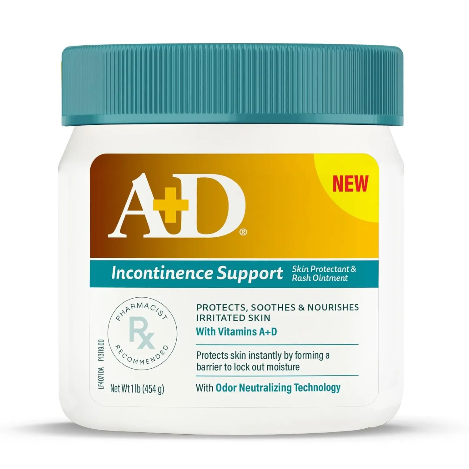 A+D Adult Skin Protectant & Rash Ointment, 16 oz - Incontinence Care with Odor-Neutralizing Tech, Soothes Chafed Irritated Skin