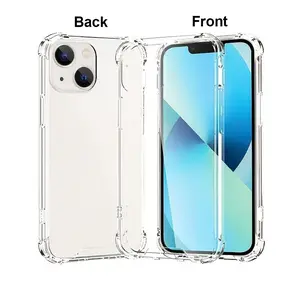 Transparent Thickened Corner TPU Anti-Drop Scratch-Resistant Phone Case for iPhone 11/12/13/14/15/16/17 Pro Max/Mini/Plus