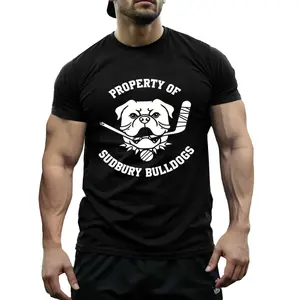 "Men's Shoresy Property of Sudbury Bulldogs T-Shirt | Hockey Bulldog Graphic | 100% Cotton"