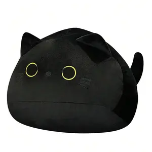 Black Cat Plush Toy, Soft Stuffed Decoration, Children's Companion Comfort Toy, Soft Stuffed Animal, Gift for Her, Men's Gift