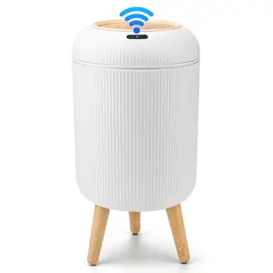 Smart Sensor Wastebasket, Convenient and Hygienic Easy to Use, Technology Sensor Waterproof Wastebasket Plastic Trash can for Kitchen, Bathroom, Bedroom, Living Room, Office and Outdoor
