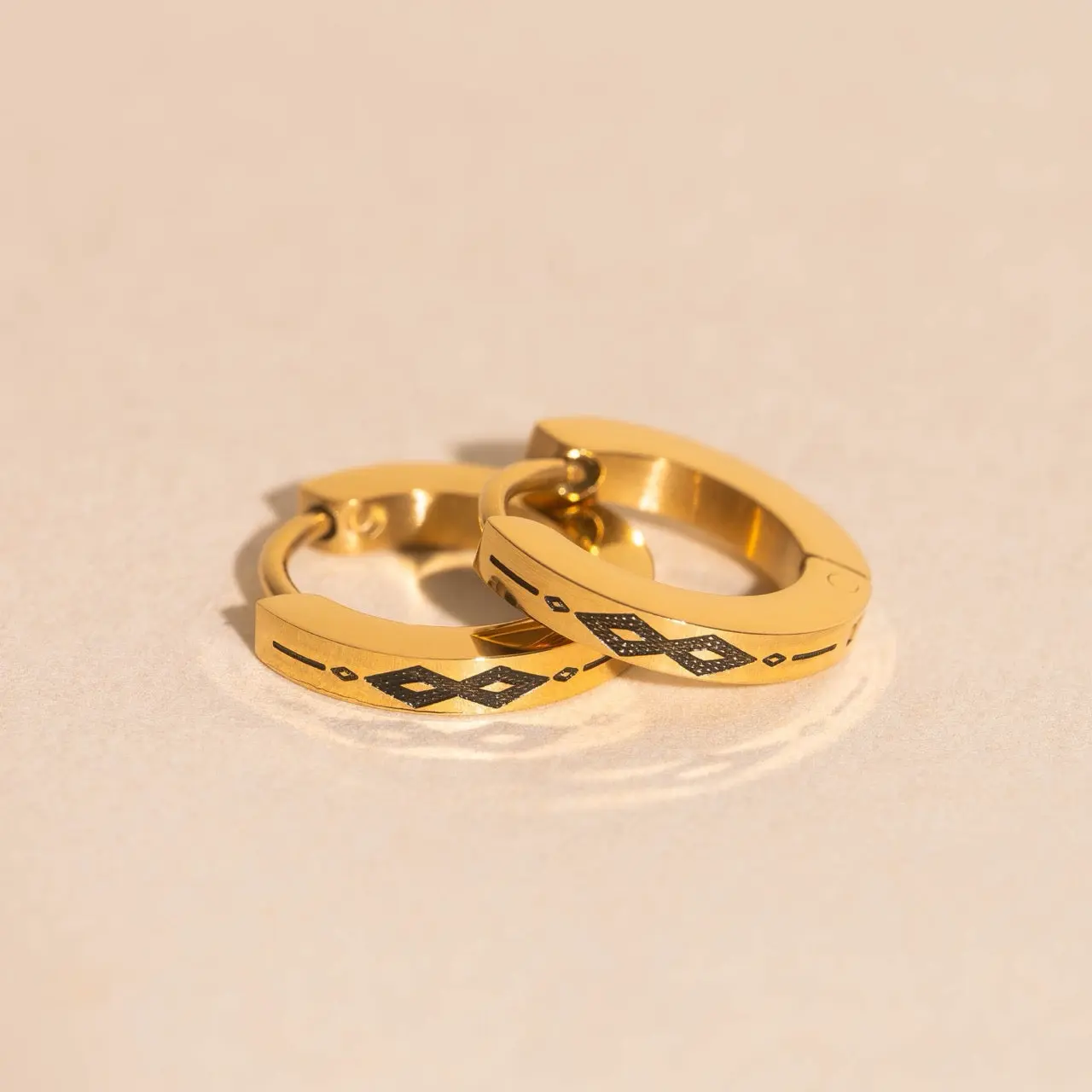 Southwest Huggie Hoop Earrings