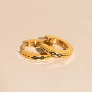 Southwest Huggie Hoop Earrings