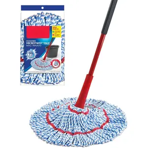 MicroTwist MAX Microfiber Twist Mop with 1 Extra Refill| Features Hands-Free Wringing| Extra Large 18-Inch Mop Head| Safe on All Floor Types Cleaning Absorbent Pad