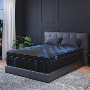 14Inch Twin Full Queen King Mattress in a Box, Hybrid Mattresses with Gel Memory Foam and Individually Pocket Innerspring Euro Top Medium Firm for Motion Isolation, Edge Support