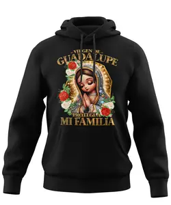 Virgencita Black Hoodie
