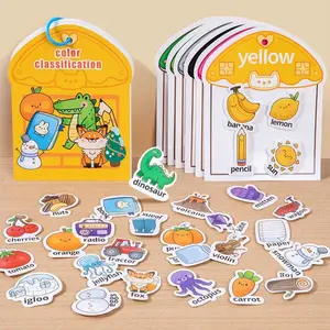 DIY Magic Tape Busy Book Set, Includes 48 Items & 6 Scene Cards, Reusable Sensory Toys for Enriched Learning, Focus & Development, Educational Toy for Kids, Young Learners, Interaction Learning, Interactive Learning, Focus Aid, Sensory Skills