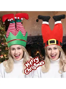 Christmas Decoration Set, Santa Hat & Reindeer Antlers Headband, Festive Party Supplies for Adults & Kids, Holiday Gift Ideas