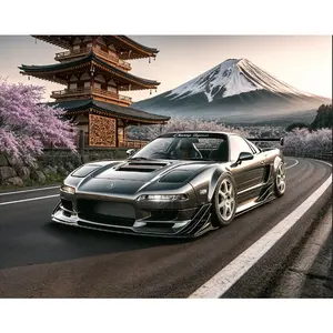 Cherry Blossom Dream  Acura NSX & Mount Fuji Artwork  Framed & Unframed 16x20
