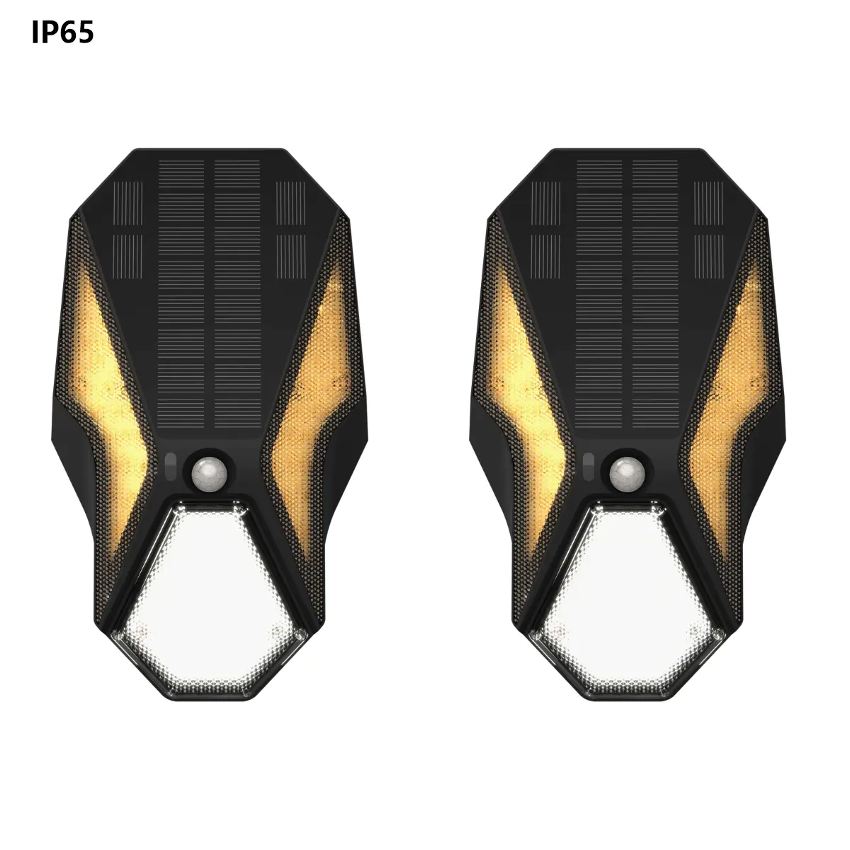 2PC Solar wall lights, solar outdoor lights with IP65 waterproof, dusk to dawn, Push switch