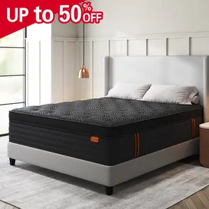 9"12"14" Gel Memory Foam Hybrid Pocket Spring Twin Full Queen King Mattress In A Box, Euro Top Mattresses Medium Firm For Motion Isolation, Edge Support