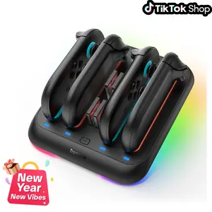 [Holiday Haul] Transnovo Adjustable Charging Pad Compatible with New Switch 2 Joy-Con & Controllers – 4-in-1 Magnetic Fast Charger with 9 RGB LED Indicator, Type-C Cable included- Gaming Stuff, DealsforyouDays
