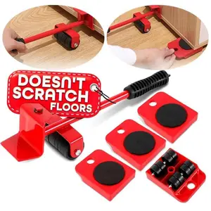 Heavy Duty Furniture Mover and Lifter Set, 600 Lbs Capacity with 360° Swivel Wheels, Non-Slip Dolly for Home Easy Moving Sofa Refrigerator Cabinet