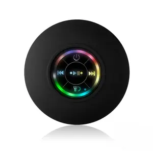 IPX6 Strong Waterproof Audio Speaker, Featuring Stunning LED Light Show, Hands-Free Calling, USB Rechargeable, Ideal for Shower, Camping