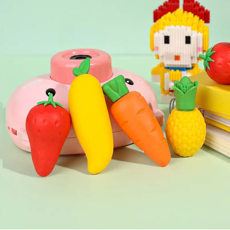 2/3pcs Giant Fruit Carrot Eraser, Cute Clean Dust-Free Student Writing Stationery, Creative No Smudge Fun Erasers, Art Supplies, Office Supplies