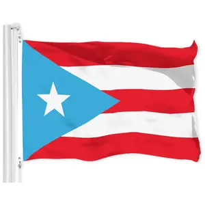 Puerto Rico Light Blue Puerto Rican PR Flag |   3x5 Ft |   LiteWeave Pro Series Printed 150D Polyester |   Indoor/Outdoor, Vibrant Colors, Brass Grommets