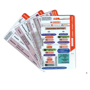 Advanced Cardiac Life Support (ACLS) Badge Buddy - 2-Card Set | Quick Reference Guide for  & Critical Care | Horizontal & Vertical Compatible