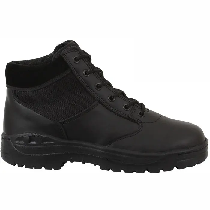 Men's 6-in Nylon Leather Waterproof Tactical Work Shoes, Nonslip Lace-Up Speed Laces Safety Footwear, Water/Wear Resistant Cup Sole Unisex Law Enforcement Shoes Work & Safety Footwear