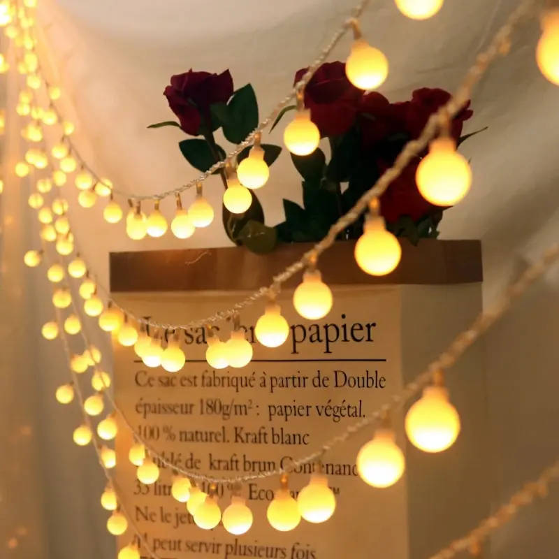 Waterproof PVC LED String Lights - PVC Hanging Home Decor Party Lights, Soft Glow, High Energy-Efficient LED, Long Battery Life, Festival, Canopy, Outdoor Safe, Camping, Christmas Holiday Use