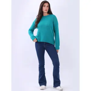 Plain Knitted Crop Boxy Jumper