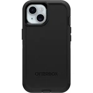 OtterBox iPhone 17e, iPhone 16e, iPhone 15, iPhone 14, and iPhone 13 Defender Series Case - Black, Screenless, Rugged & Durable, with Port Protection, Includes Holster Clip Kickstand