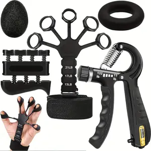 Grip Strength Trainer Kits (5 Pack), Forearm Strengthener With Adjustable Resistance, Grip Strengthener Set, Finger Strengthener, Hand Gripper Strengthener, Forearm Workout Gripper Set, Hand Grip Exerciser