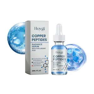 Copper Peptide Serum with Hyaluronic Acid, Anti Aging Peptides, Tightening & Smoothing, Collagen Boosting, Skin Repair, Anti-Wrinkle Care, Daily Use, Beauty Essential, Advanced Brightening Serum, Brightening Serum