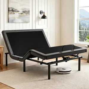 Adjustable Bed Frame with Head and Foot Incline – USB Ports, Wireless Remote, Quiet Motor – Easy 2-Person Assembly – Ergonomic Electric Base for Relaxing, TV, Working & Reading