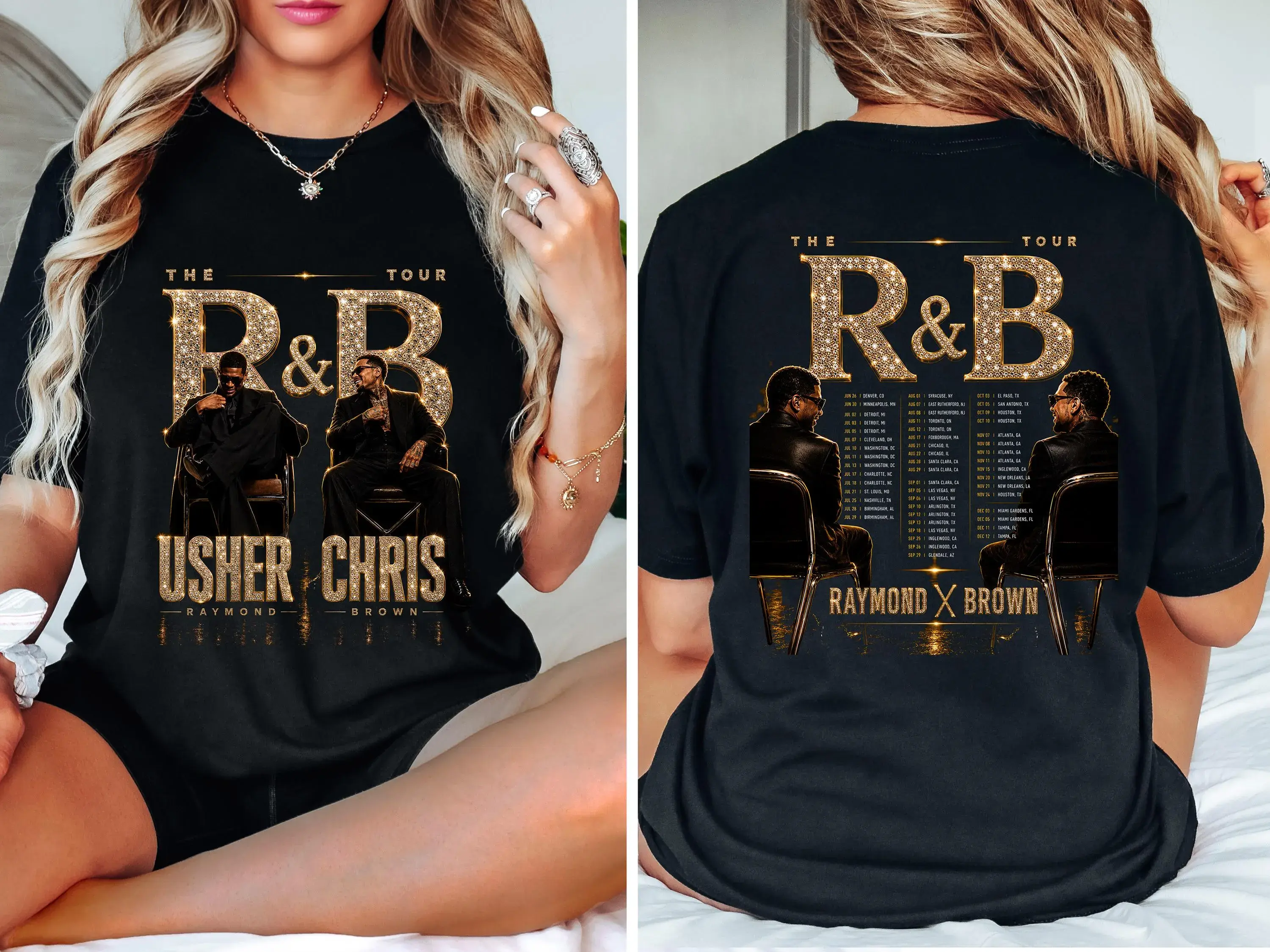 [Sale Off 50%] Comfort Colors Ch.Brown Usher Raymond The R&B Tour 2026 Unisex Tee, Retro R&B Tour Inspired Shirt, Classic Soul Singer Fan Music T-Shirt