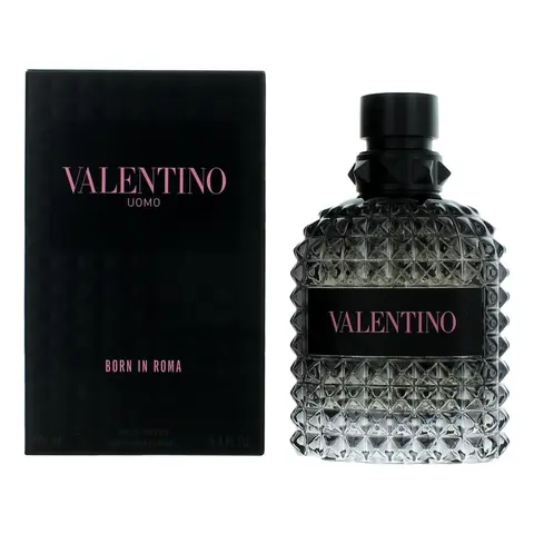 Valentino Uomo Born In Roma Men's Cologne - 3.4 oz EDT Spray, Woody Scents, Herbal, Mineral Salt, Seaside Woods, Men's Fragrances, Gifts for Him
