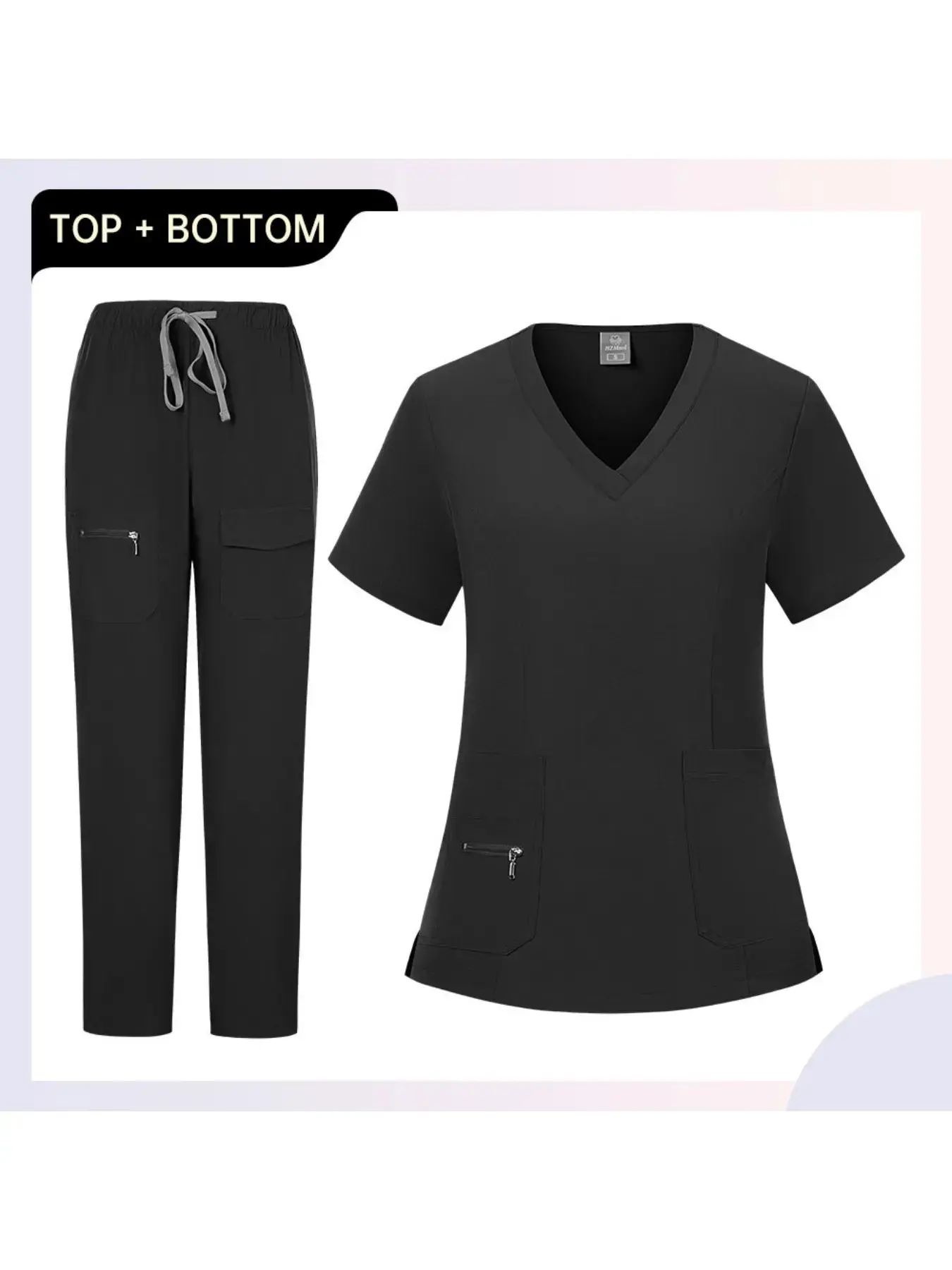 Pet Shop Beauty Hospital Doctor Scrubs Nurse Scrubs Set V Neck Short Sleeve Long Pants Workwear Set Uniforms