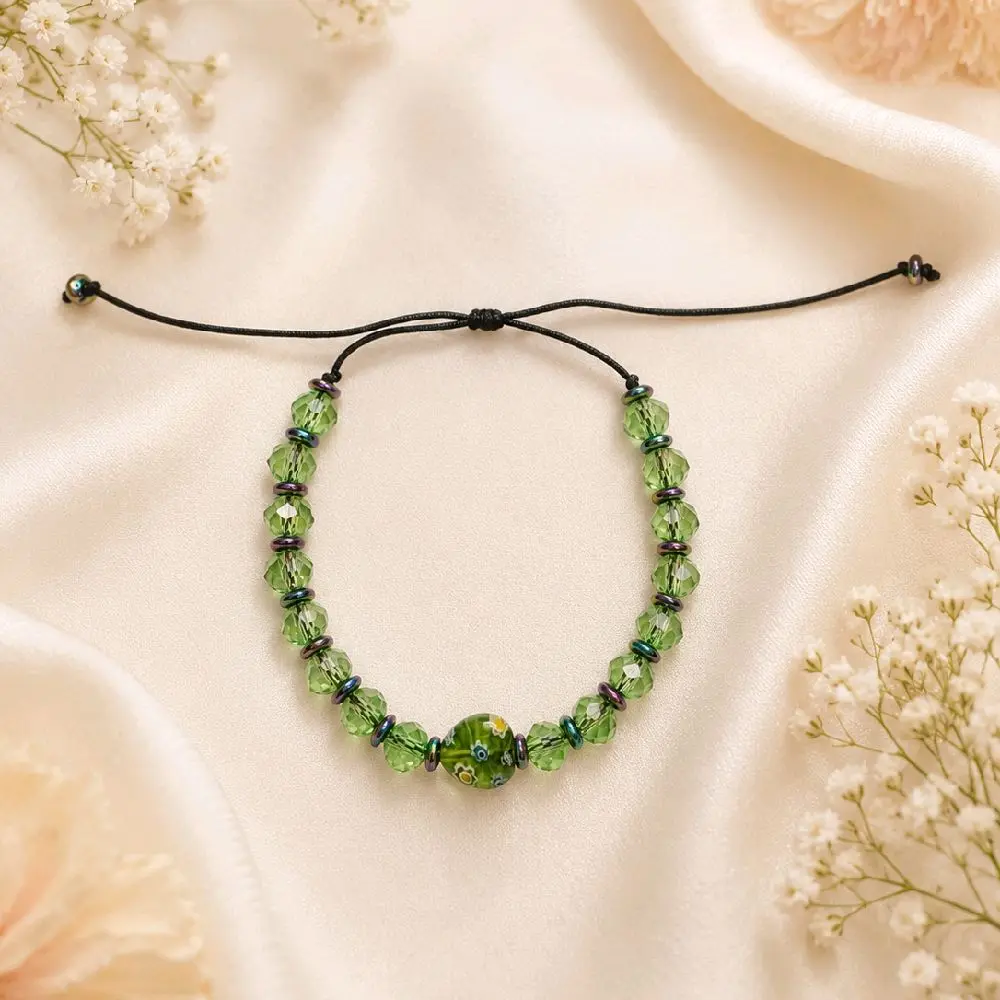 Pulsera Crystal Verde Brillante