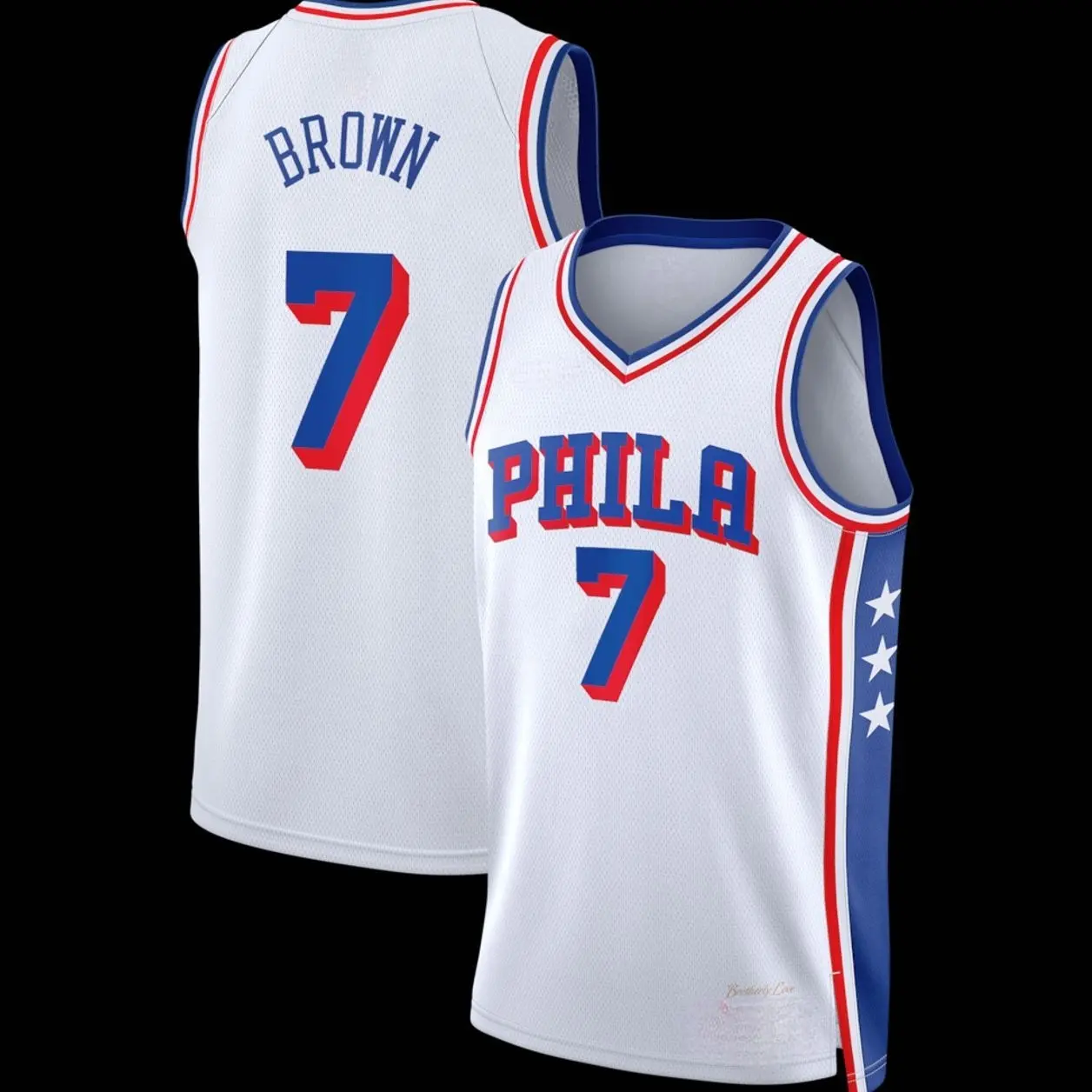 Unisex Football #7 Brown Philadelphi Team Swingman Jersey - Association Edition - White