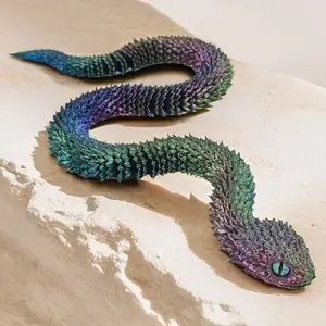 3D Printed Handmade Crafts Decorative Items Creative Miniature Sculptures Small Gifts Fall Decorations Colorful Snake Design fall room decor Cute statue unique halloween is