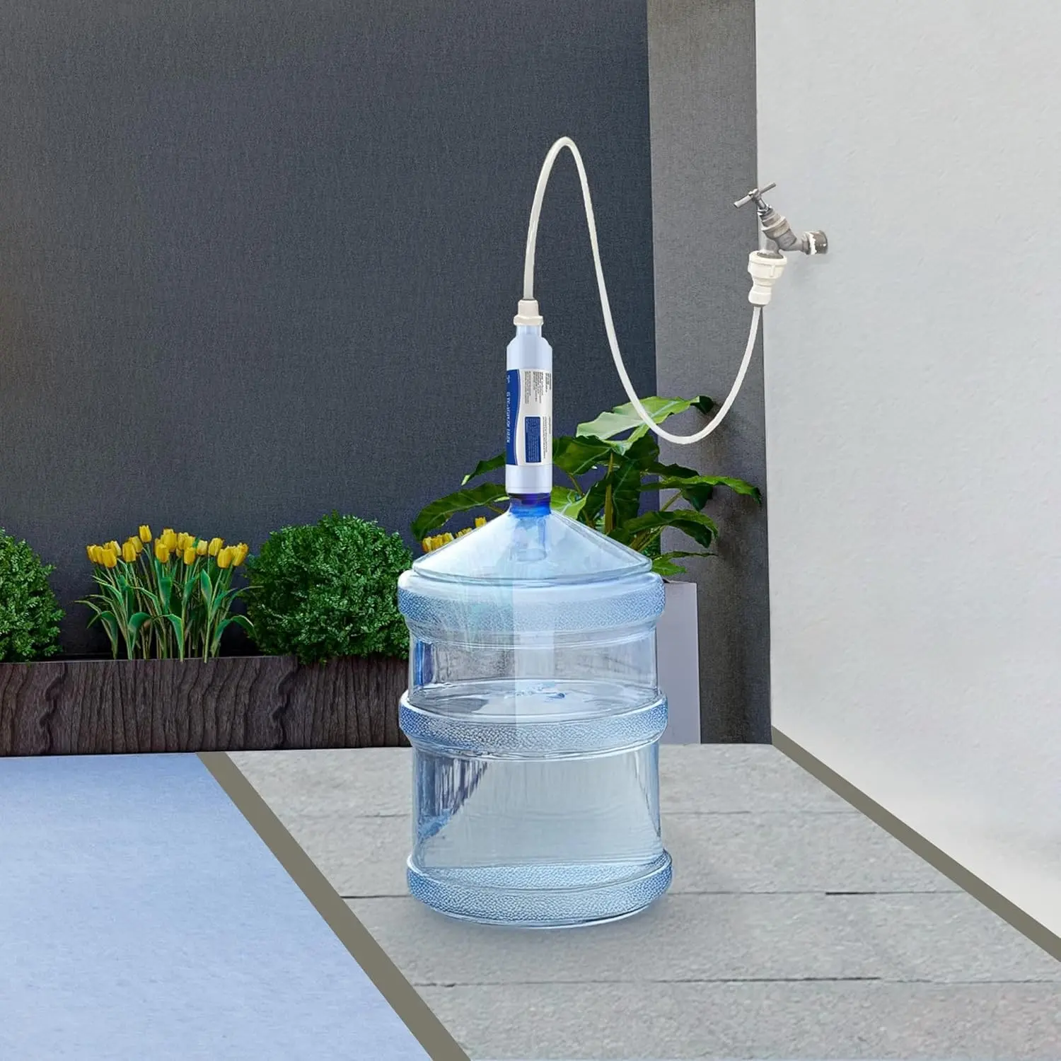Water Filtration System – Certified by IAPMO R&T to NSF 53 Standards | Filter & Fill 5-Gallon Jugs from Any Garden Hose Faucet | Outdoor Faucet Compatible | Reduces Chlorine, Lead, Cysts & VOCs