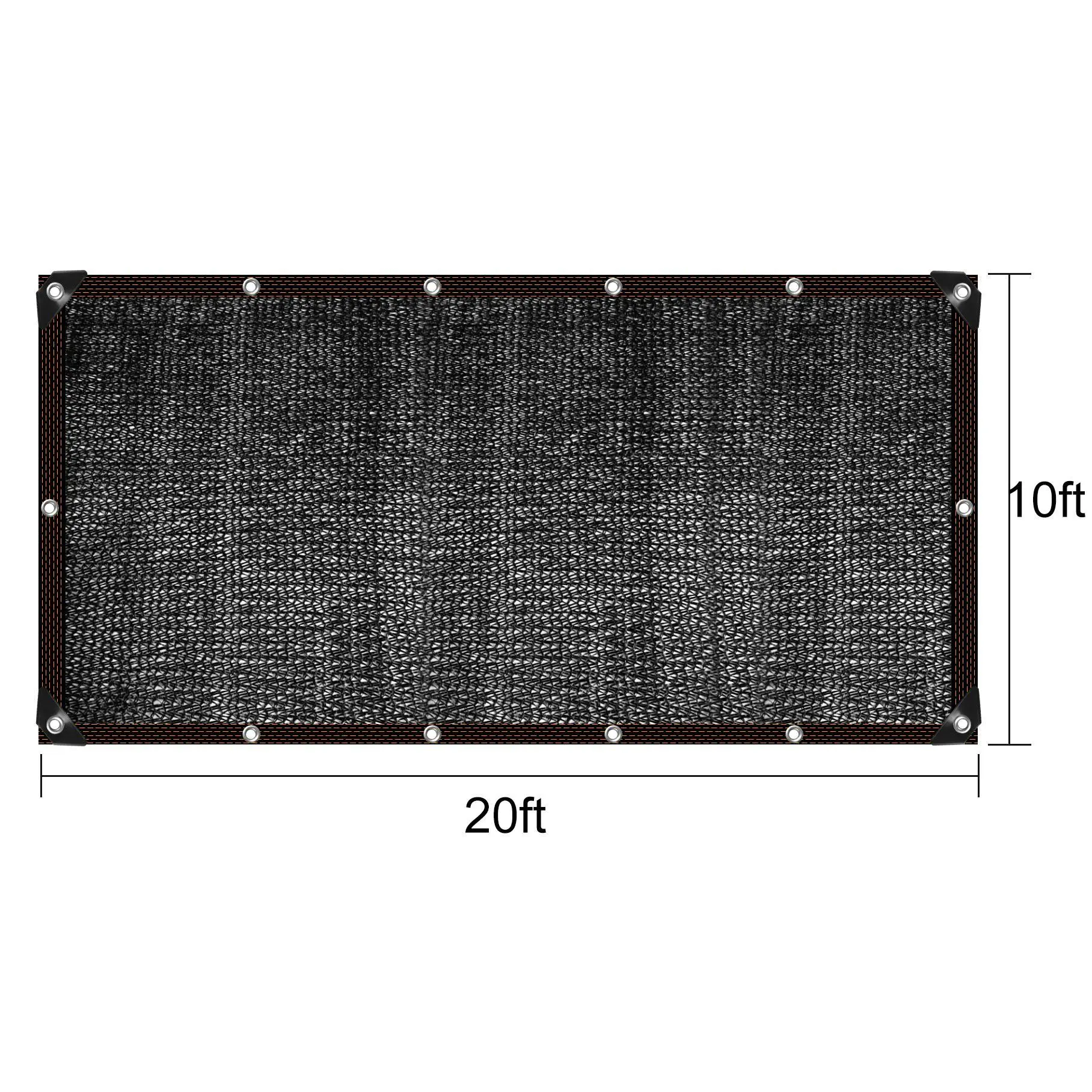 40% Shade Cloth 10ftx20ft Sunblock Shade Net Black Mesh Shade Net for Plant Greenhouse Parking Garden Yard or Kennel Patio Uv Resistant Canopy Shaded Canopy