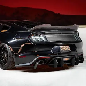 HastonSportsline Rear Bumper Lip Diffuser Spoiler for Ford Mustang 2018-2021 ABS Material Rear Side Splitters Apron Flaps Exterior Parts