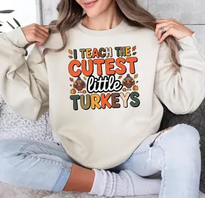 Teacher Thanksgiving Sweatshirt, Thankful Teacher Sweatshirt, Gift For Teacher, Fall Teacher Sweatshirt, Thanksgiving Turkey Sweatshirt
