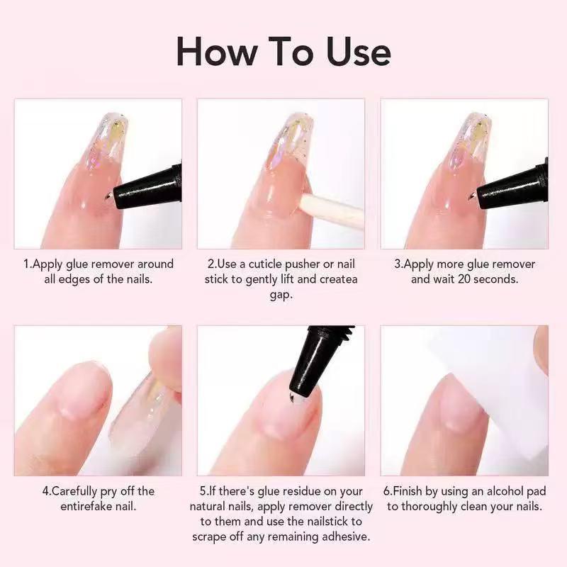 Semi-Solid Nail Glue 10g Quick-Drying Formula with Nail Remover 10ml | Long Lasting Adhesive Gel for Press On Nails, Acrylic Tips & Nail Art Kits | Home & Salon Use Cutics Manicure