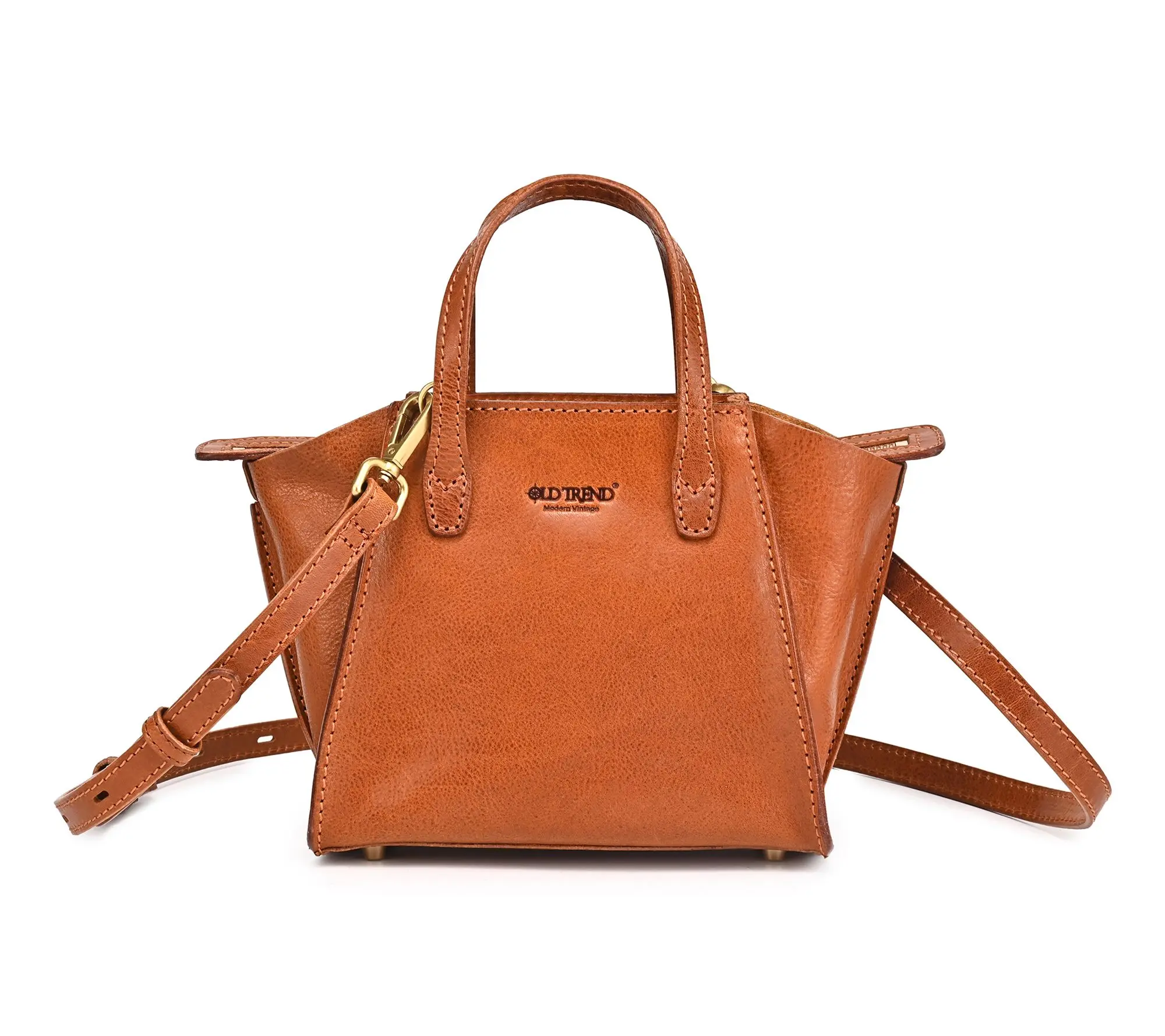 Old Trend Iris Mini Leather Tote with Shoulder Strap