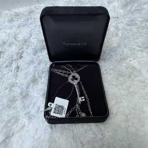 Pre-owned Tiffany & Co. Metal Bag Accessories Tiffany Keys Trefoil Key Pendant Necklace, Bag Accessory for Luggage & Bags