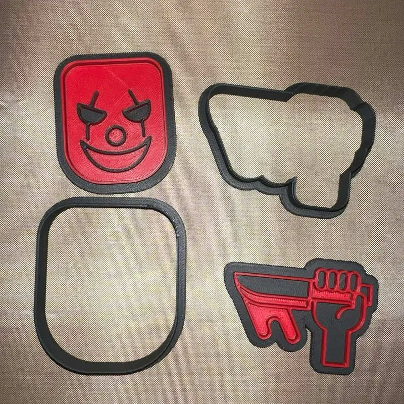 5-Pack Slasher Cookie Cutters for Baking, Halloween Party Treats