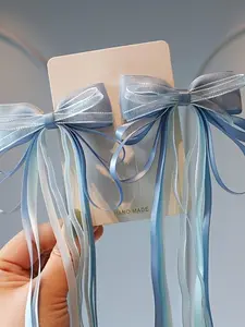 Bow Fringe Hair Clips, Braided Hair Rope Clip, Fashion Versatile Accessory, Versatile Usage, Daily Wear, Perfect for Travel, Vacation, Birthday Party, Christmas, Halloween