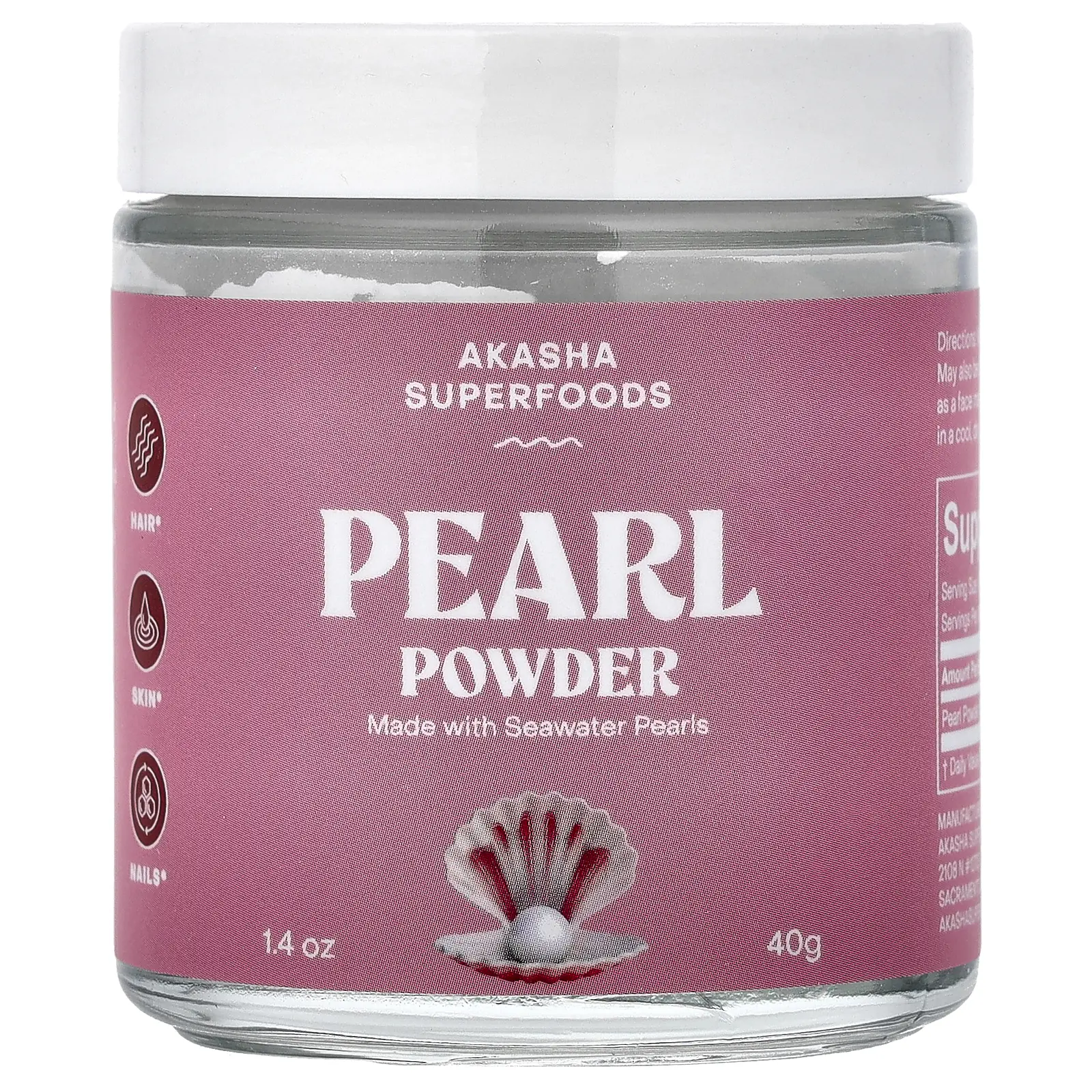 Akasha Superfoods Pearl Powder, 1.4 oz (40 g)