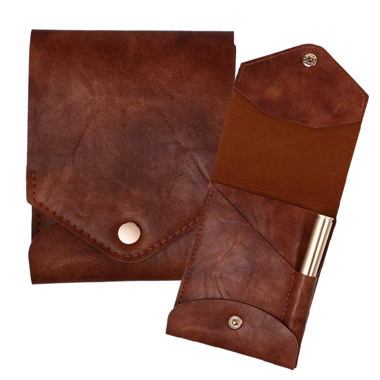 Retro Bifold PU Leather Wallet - Vintage Patchwork Card Holder with Coin Purse, ID Window, Mini Pen, Bonus Pen Included, 4.33" Pocket Fit, Multi-Patch Design, Card Slots for Adults (Men's Accessories)