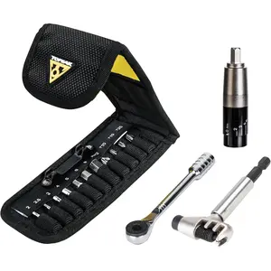 Ratchet Rocket Lite NTX+ Bike Repair Tool Kit – 19 Function Compact Multitool with Adjustable Torque TorqBit (2–6 Nm), Allen & Torx Bits, Phillips Driver, Chain Tool, Magnetic Bit Holder & Case