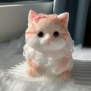 Kawaii Pink Fairy Cat Squishy Cute Realistic Plush Fidget Toy