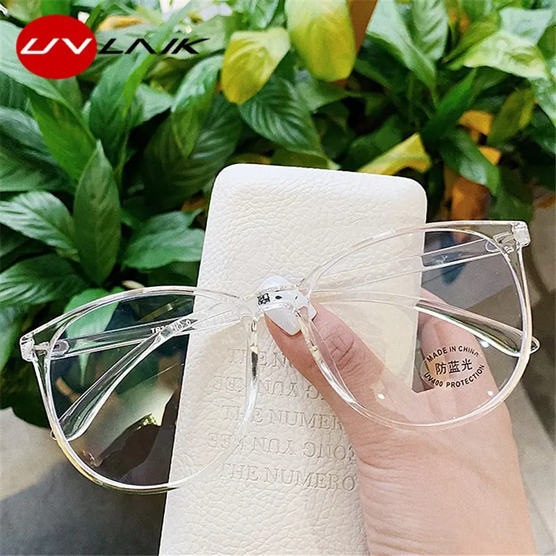 Transparent Computer Glasses Frame Women Men Anti Blue Light Round Eyewear Blocking Glasses Optical Spectacle Eyeglass