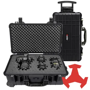 Eylar 22" Carry-On Roller Hard Case with Ragar Reconfigurable & Reusable XP Crosslink Foam, Waterproof, Shockproof for Equipment, Drones and Cameras, TSA Standard (2 Ragar Layers)